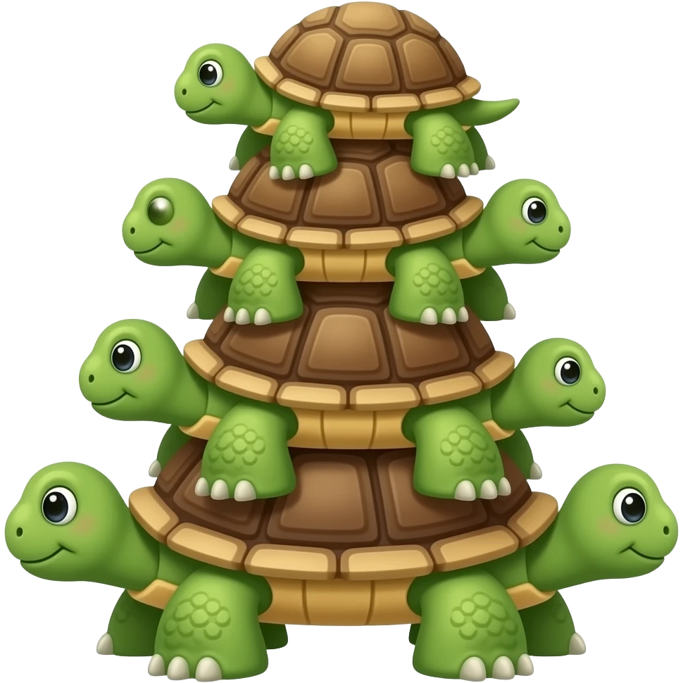make a tower of turtles emoji