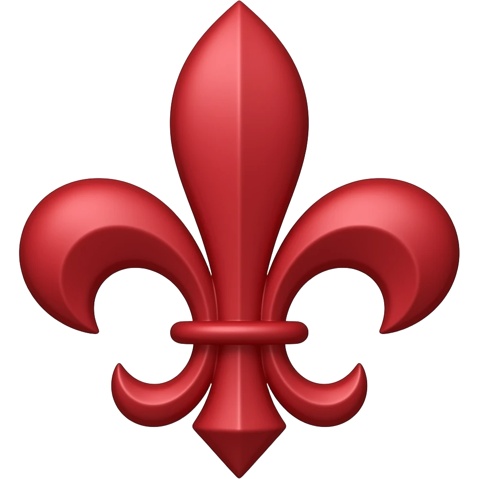 la cruz espada tres puntas fleur de lys roja de Santiago de Compostela emoji