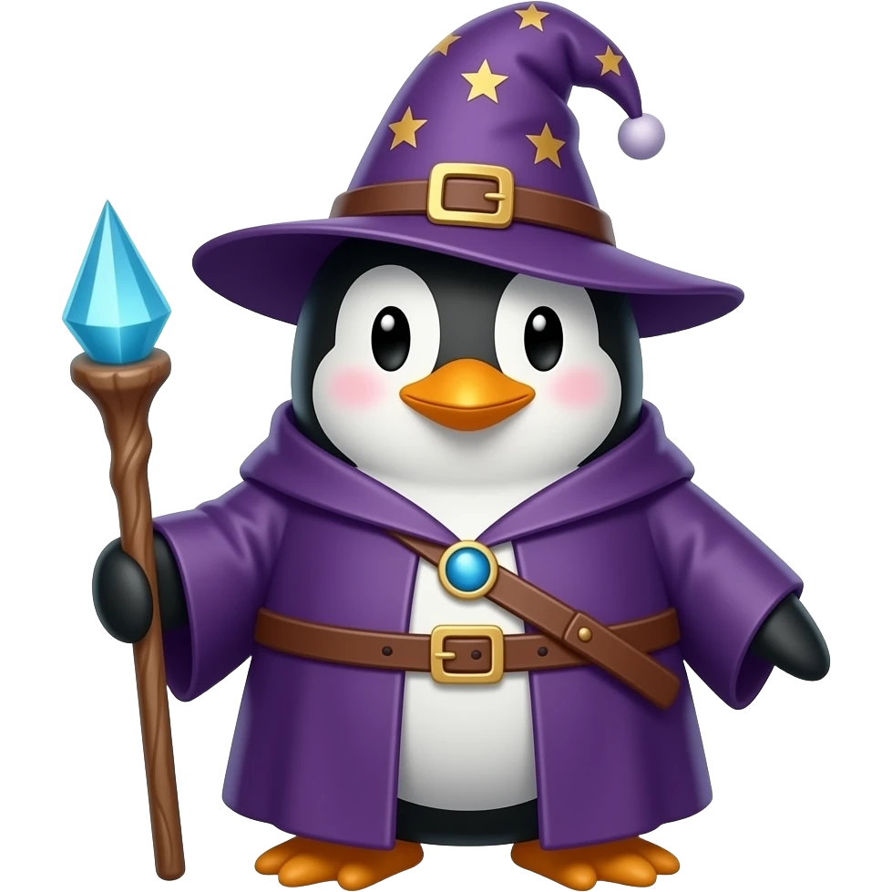 Penguin Wizard emoji