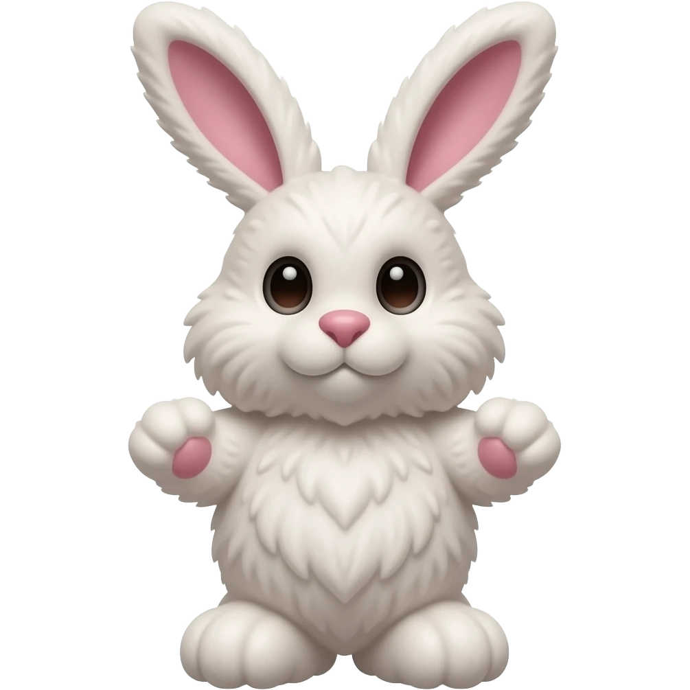 Cotton candy the bunny while chocolate emoji