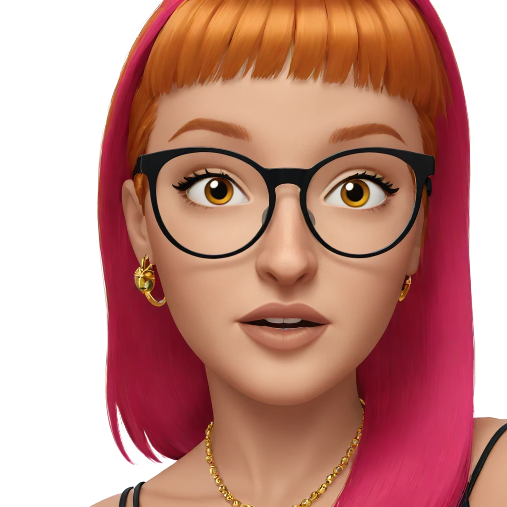 portrait of girl with jewelry emoji