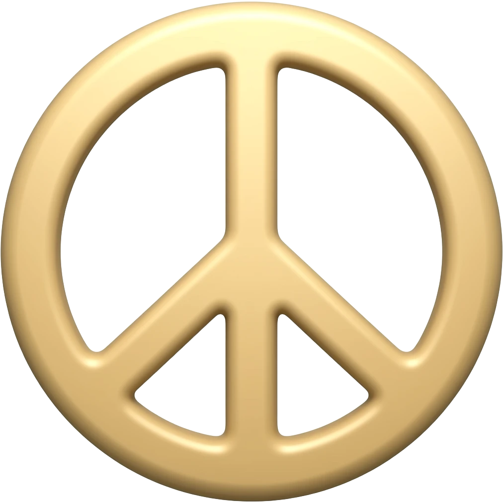 Peace sign rotated sideways emoji