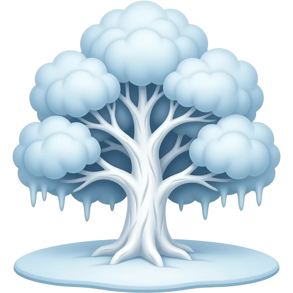 cinematic - white winter mystical tree emoji