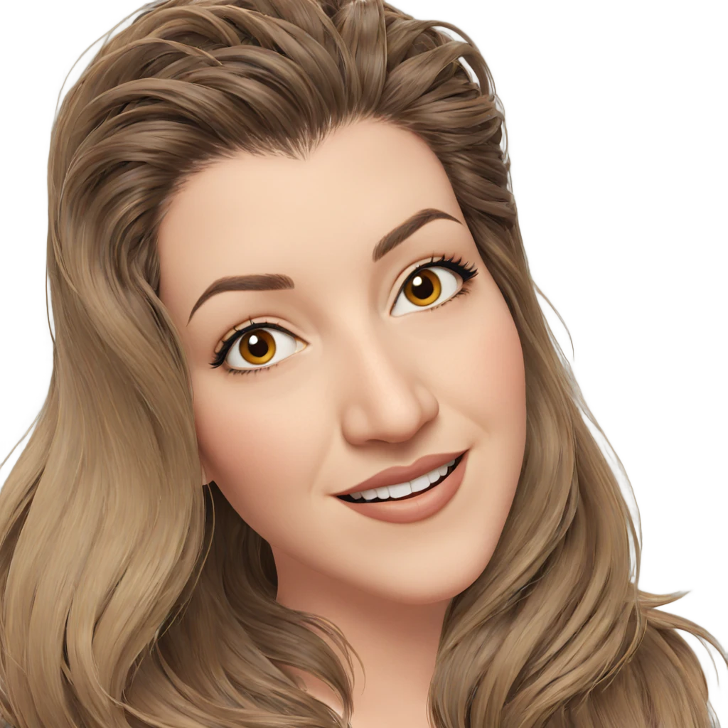 smiling girl with brown hair emoji