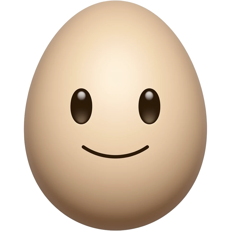 Make big egg with face emoji