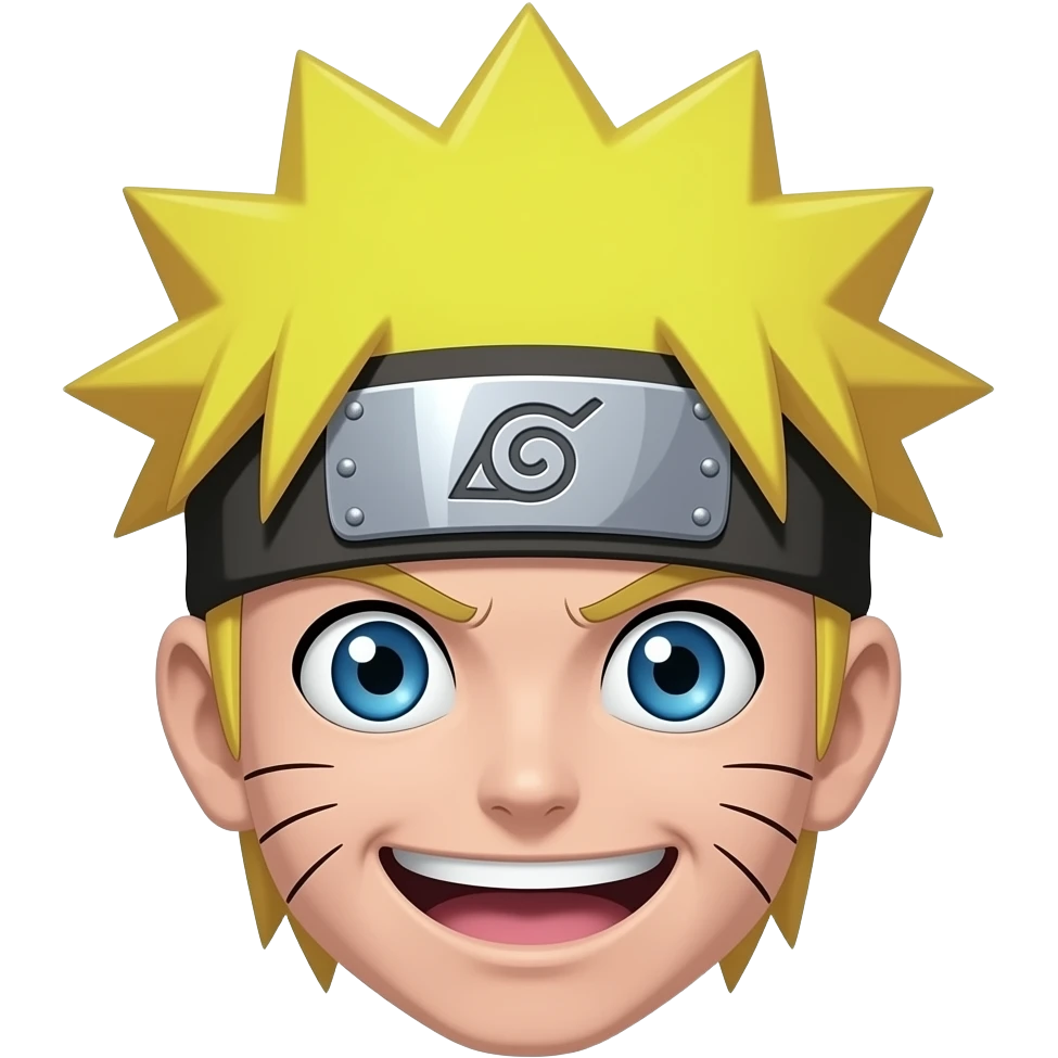 Anime Naruto goofy face emoji