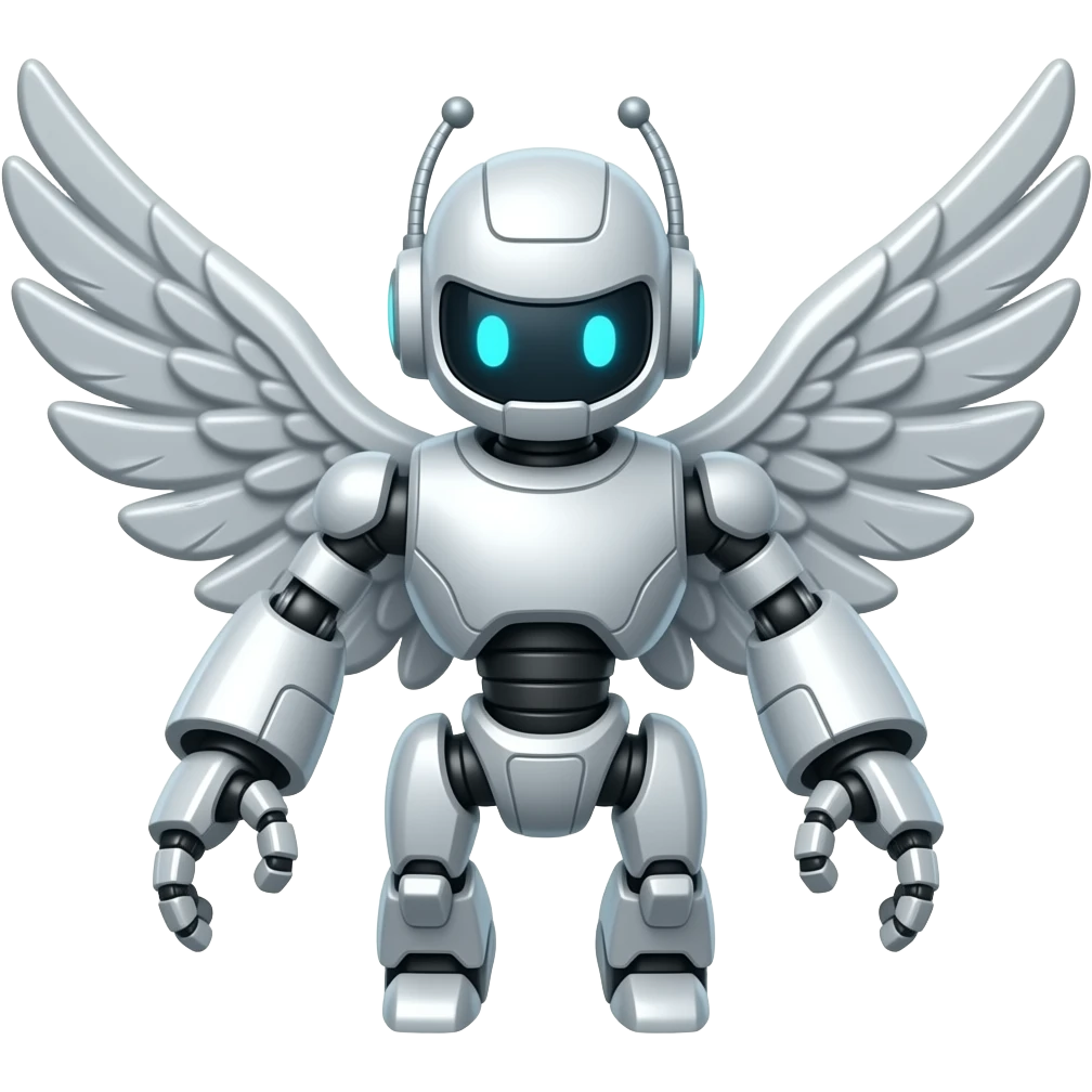 Scifi flying robot futuristic emoji