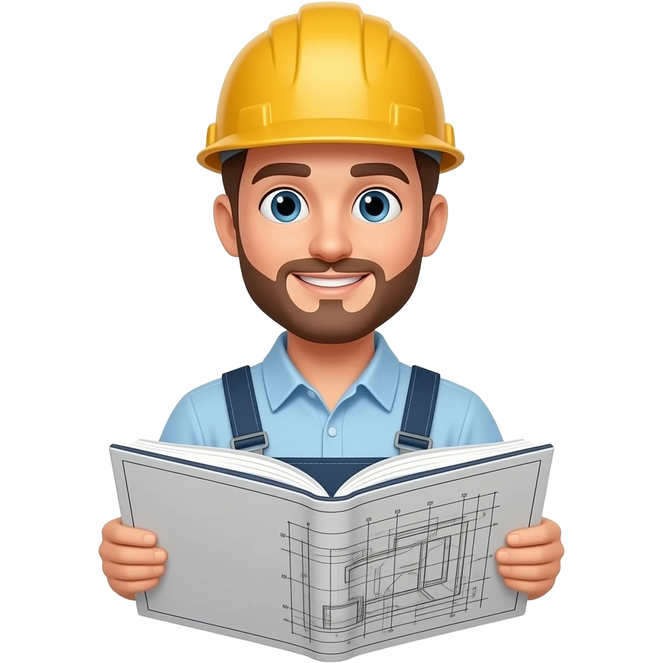 Civil engineers with a drawing book emoji
