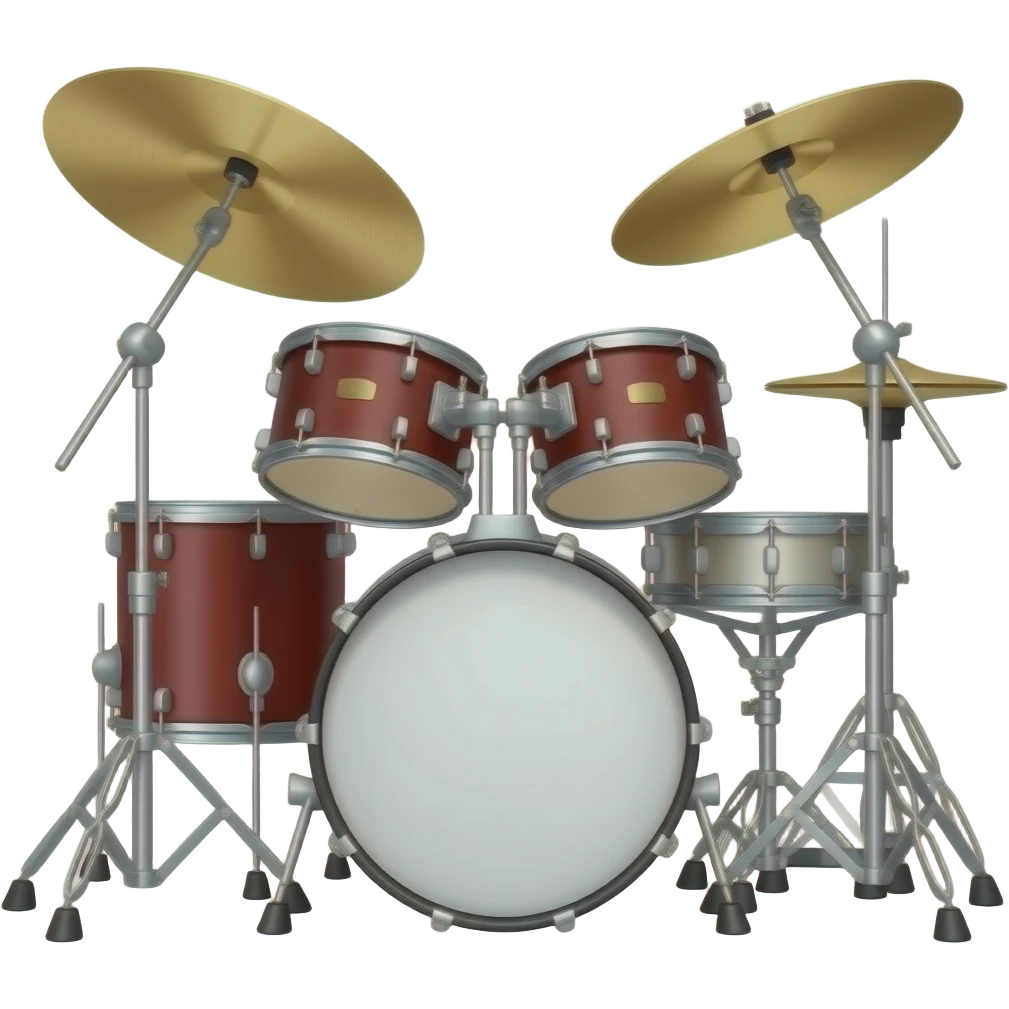 Four Cymbals with stand with four booms emoji