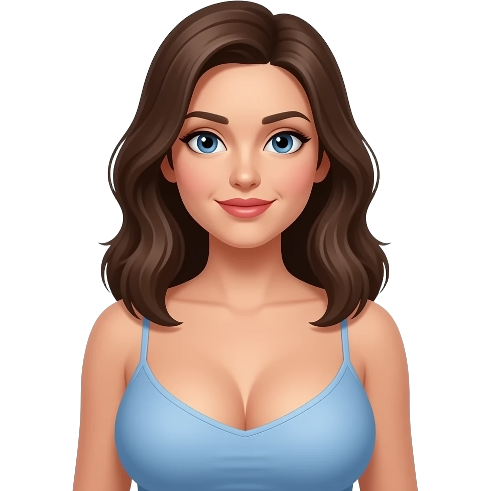 Woman with big boobs emoji