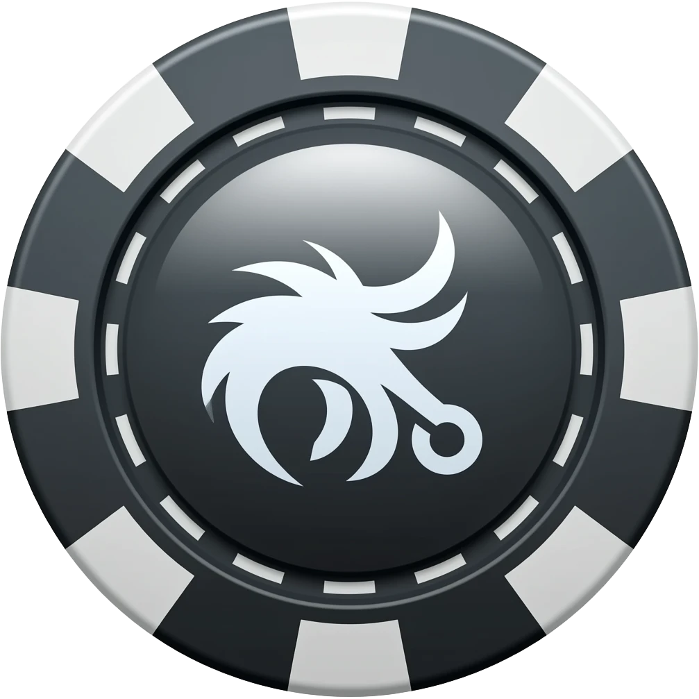 Poker Chip with Klingon Symbol, transparent background, and no text emoji
