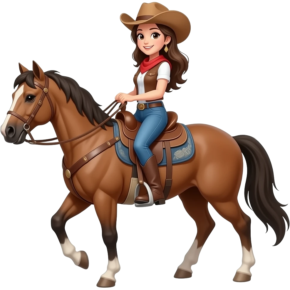 Cowgirl riding sex emoji