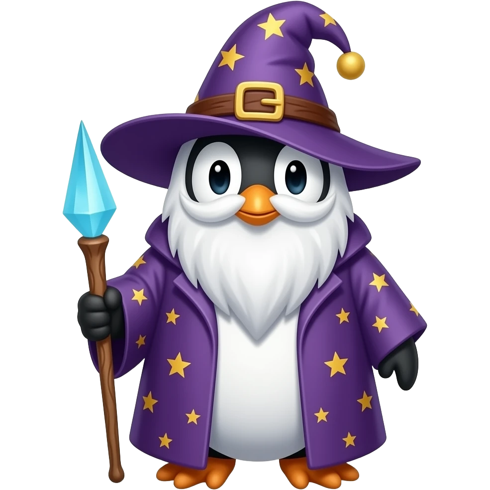 Penguin Wizard emoji