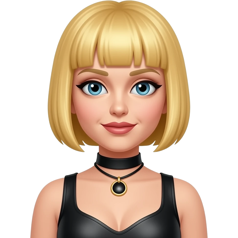 Bdsm dominatrix blonde short hair emoji