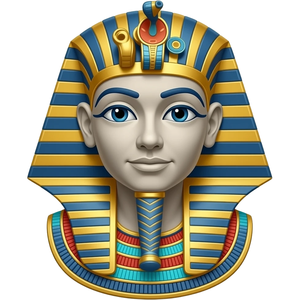 Un pharaon en gris avec écrit : WARNING PHARAON emoji