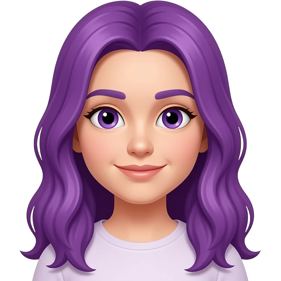 GIRL WITH LONG PURPLE emoji