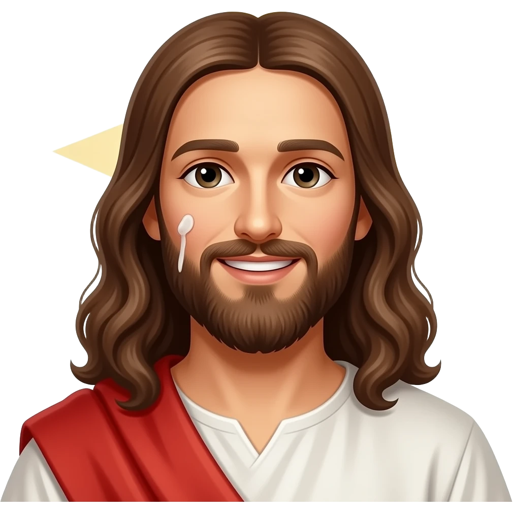 Jesus smiling and healing the sick emoji
