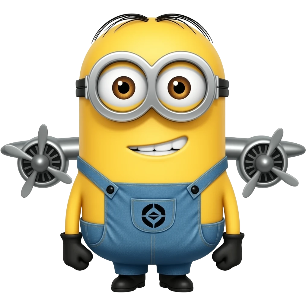 minion in a war plane emoji