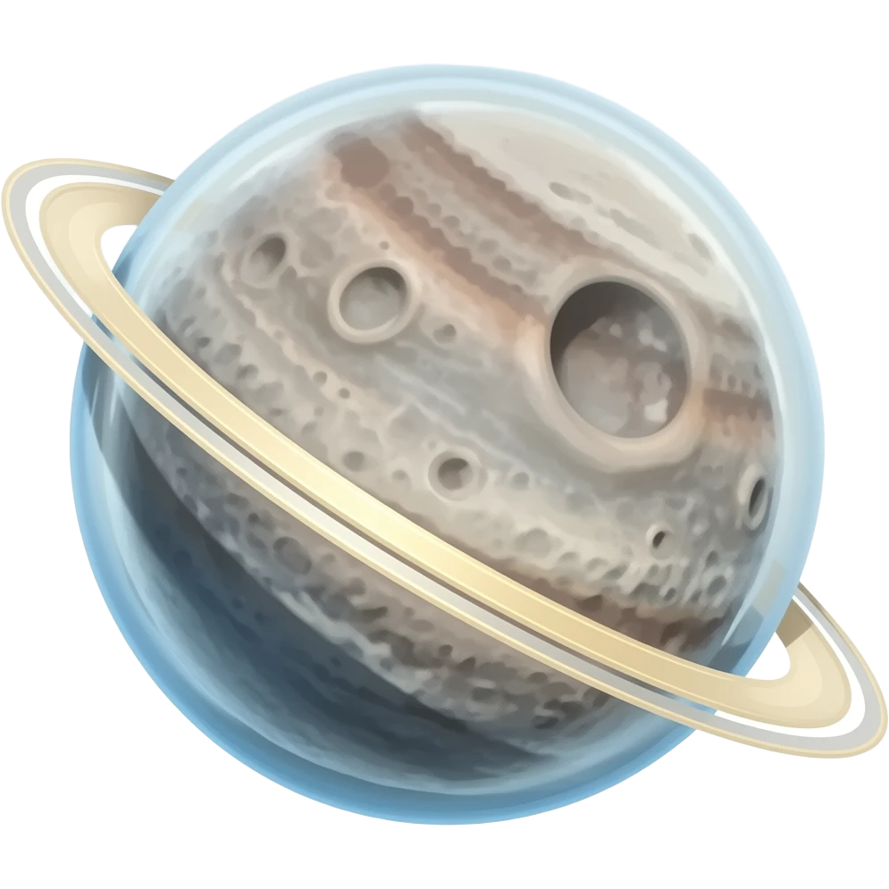 Haumea rings dwarf planet without background emoji