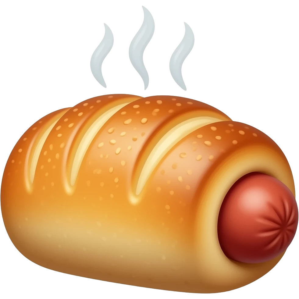 Steamy sausage roll emoji
