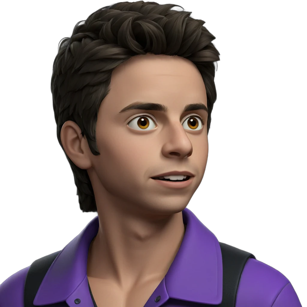 male portrait on black background emoji
