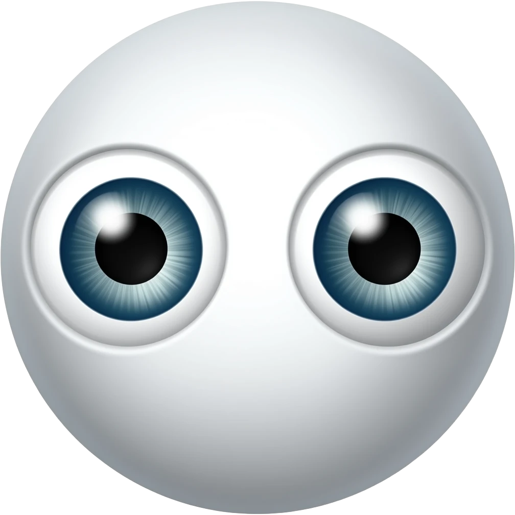 2 eyes looking right. There is no face. It’s only the eyeballs. emoji