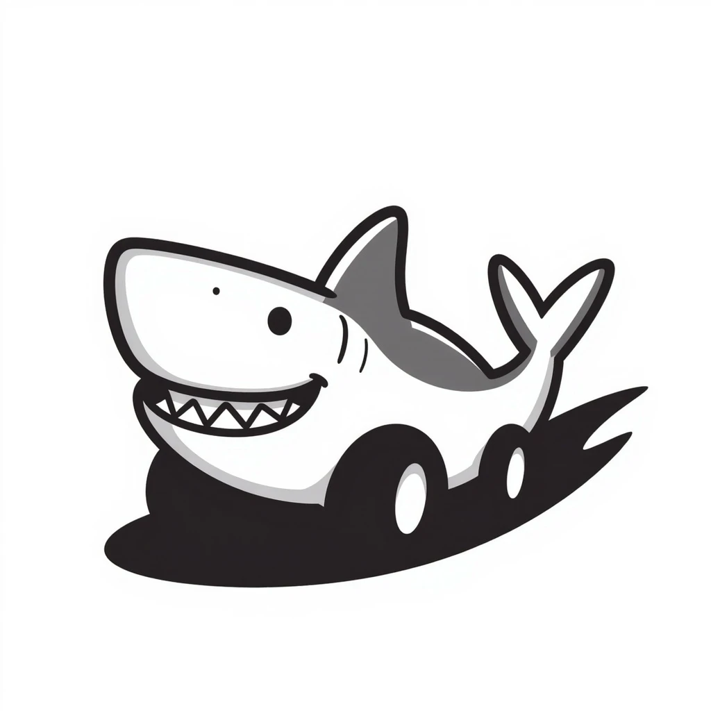 A shark car emoji