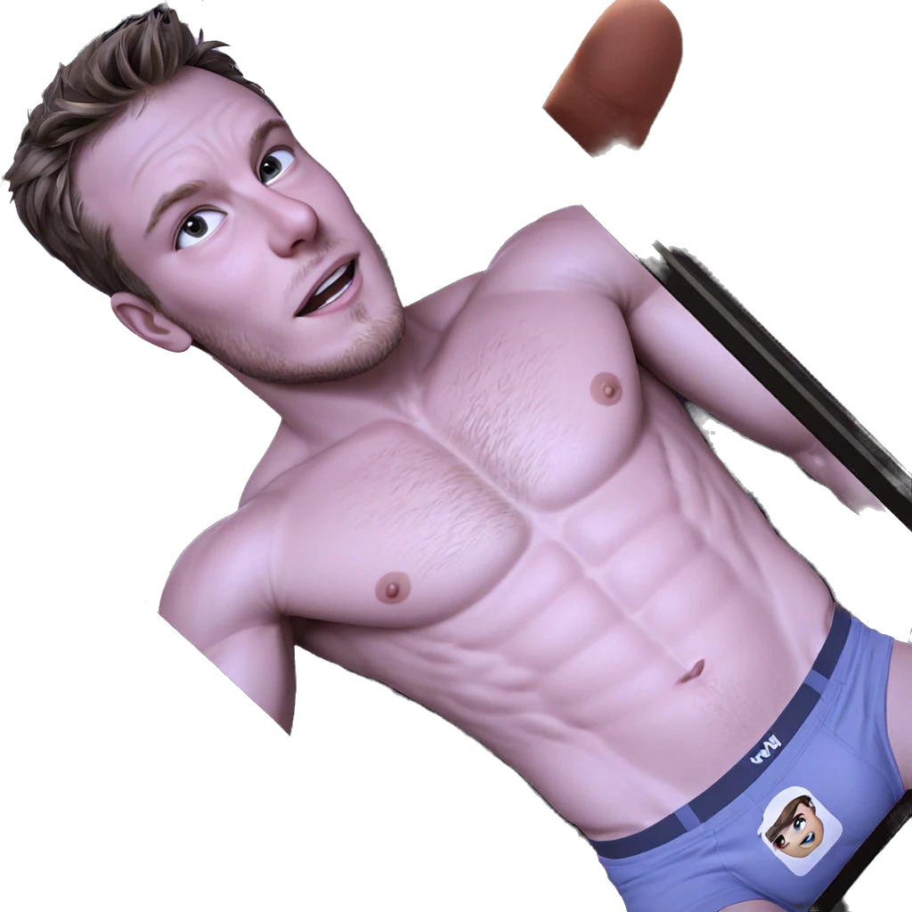 muscular boy in underwear emoji