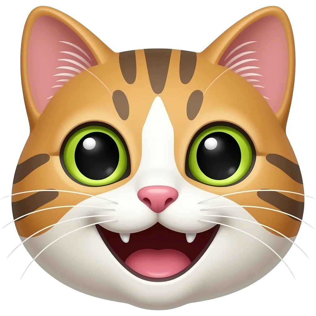 Un chat qui rigole emoji