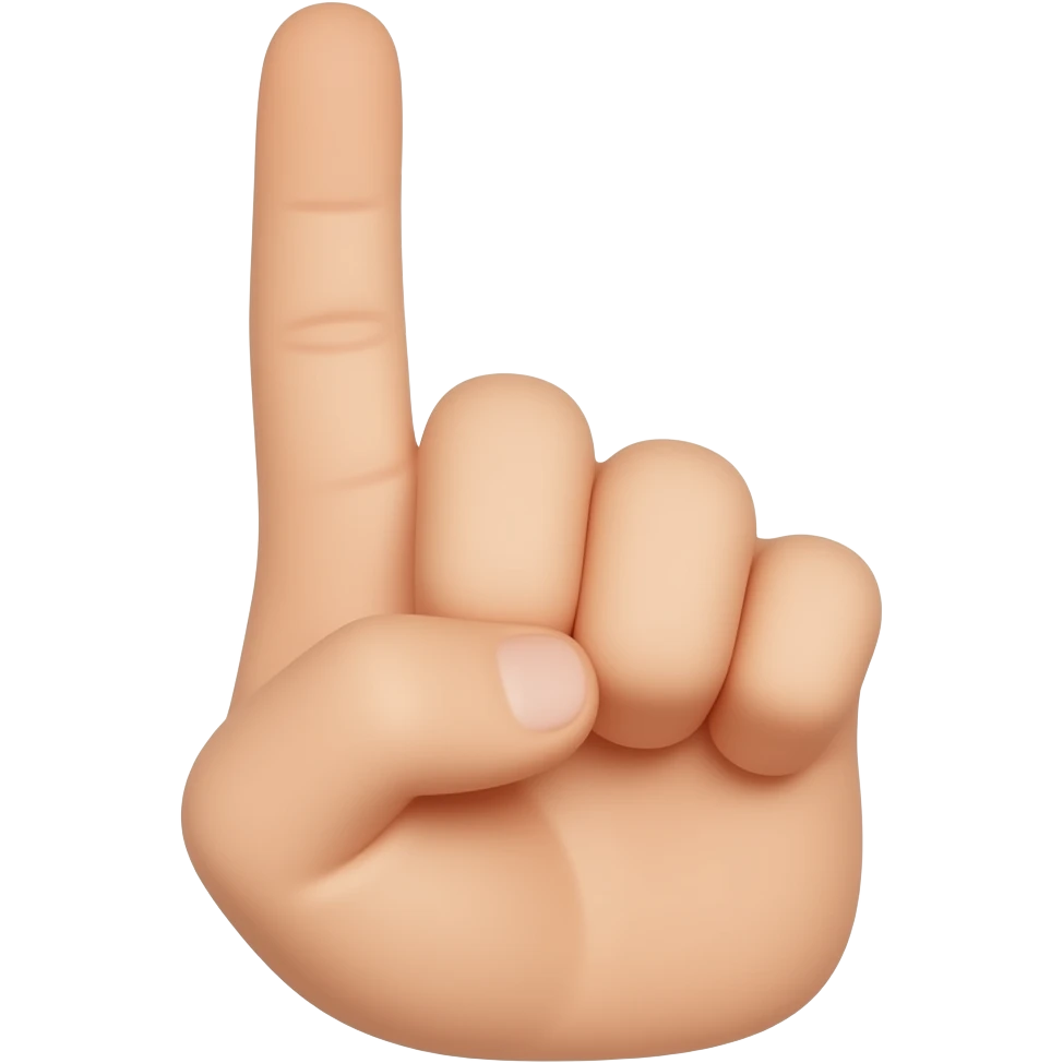 hand with fingers bent in the shape of a '4' emoji