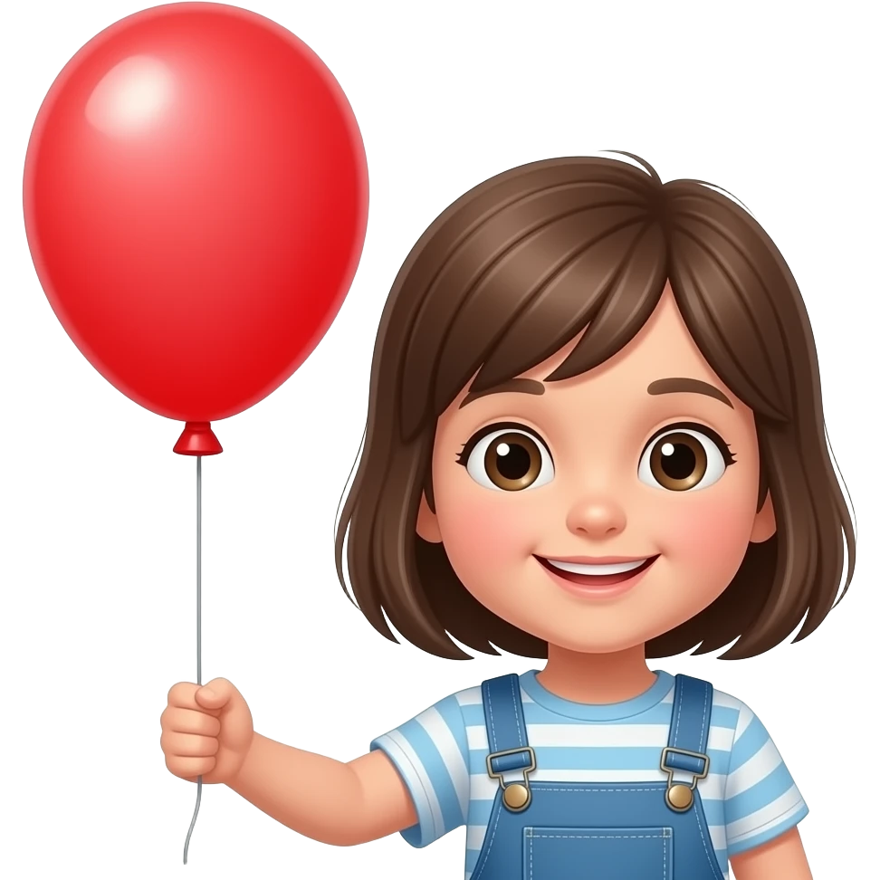 child with a balloon emoji