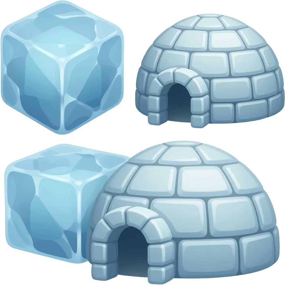 I is for Ice I is for Igloo emoji