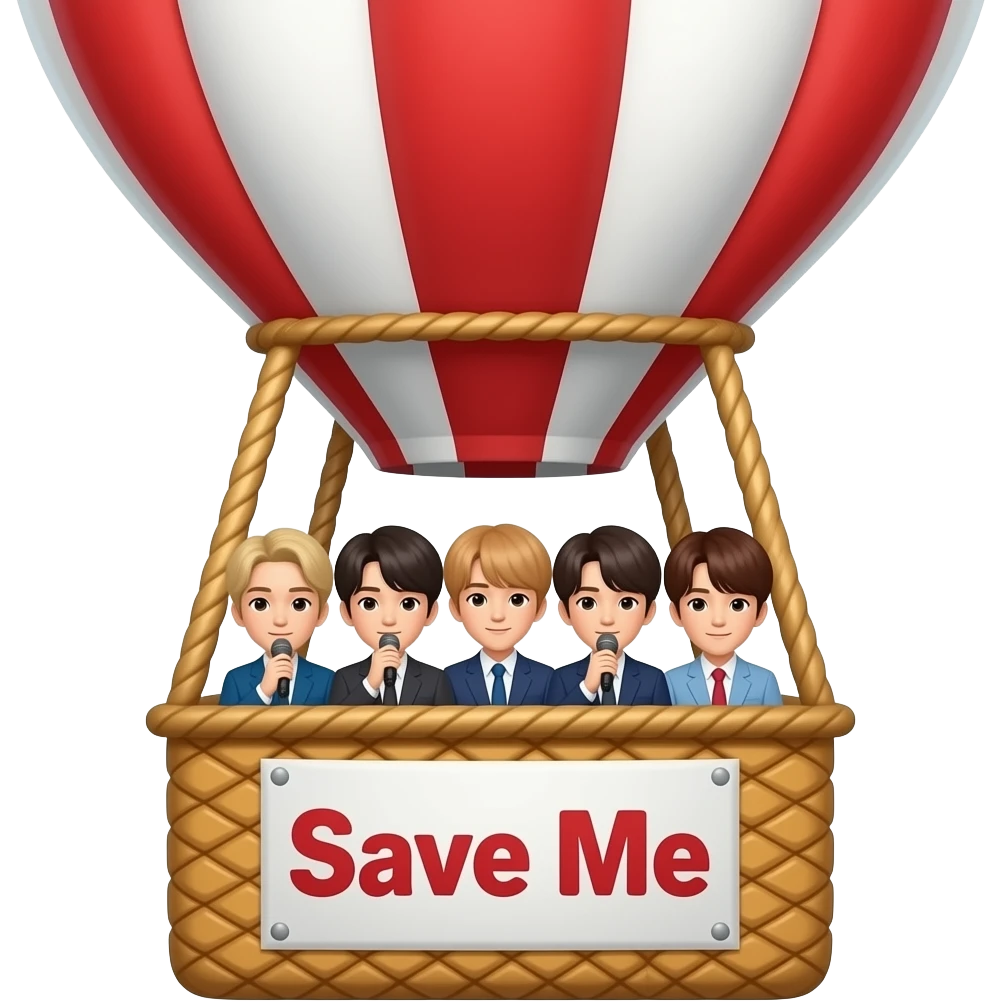bts save me hot air balloon emoji