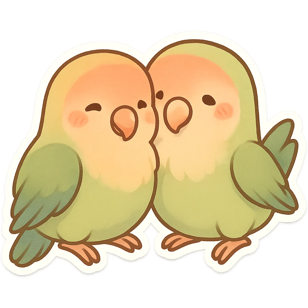 cute pair of lovebirds  emoji