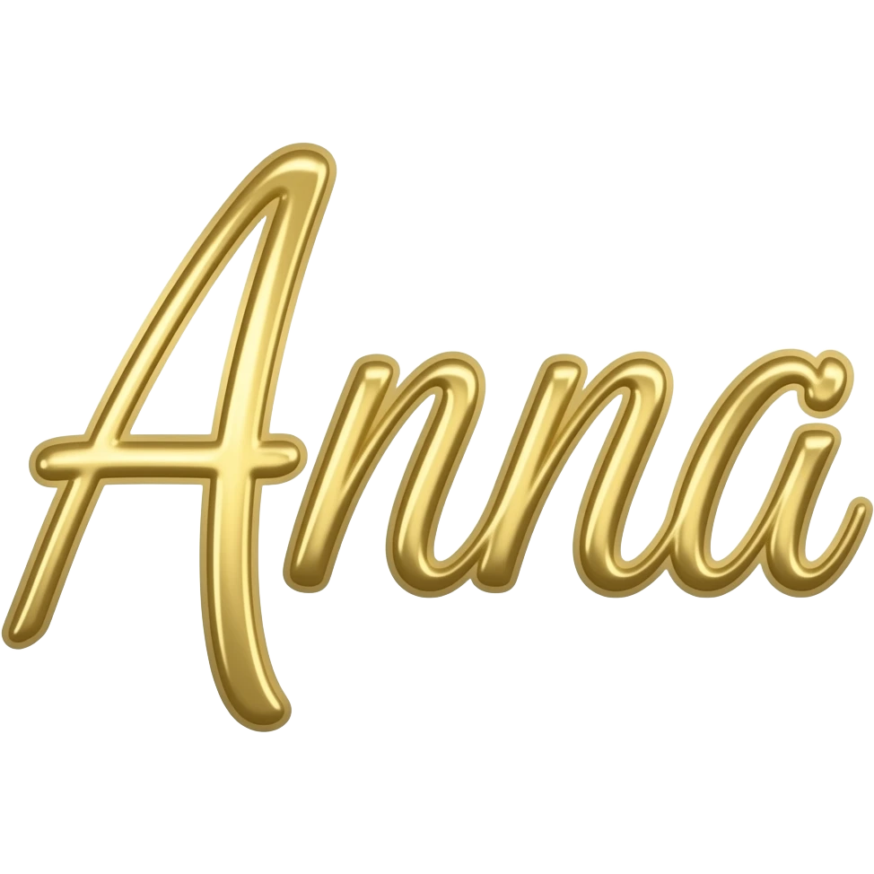GOLD LETTERING ANNA emoji