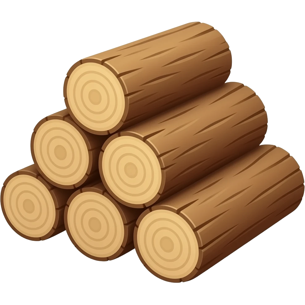tas de bois emoji