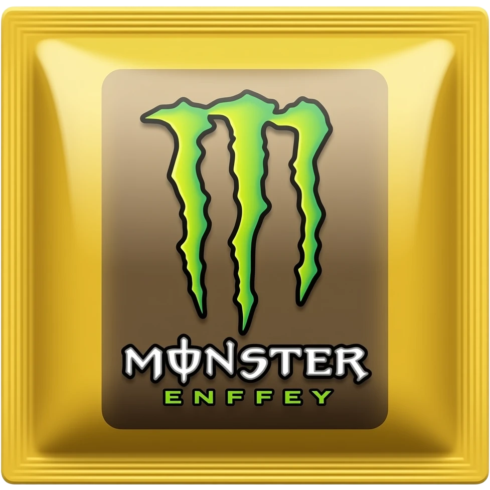 Monster Energy's packet of yellow coffee in Yellow Monster Energy's change it to yellow emoji