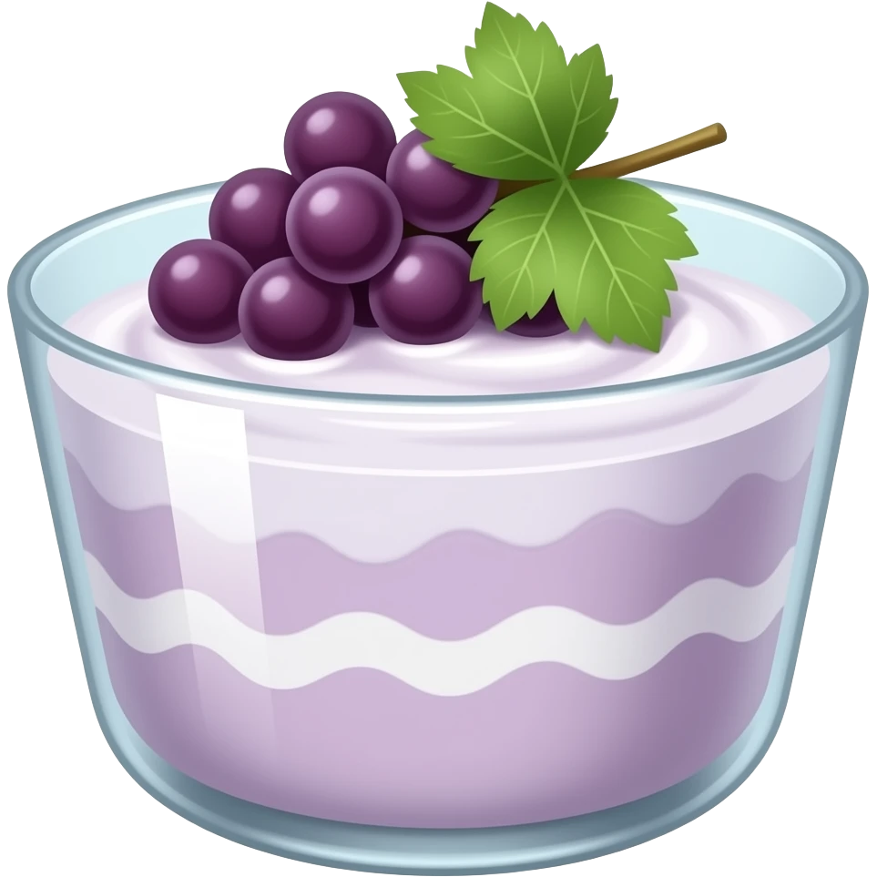 Joghurt  with grapes emoji