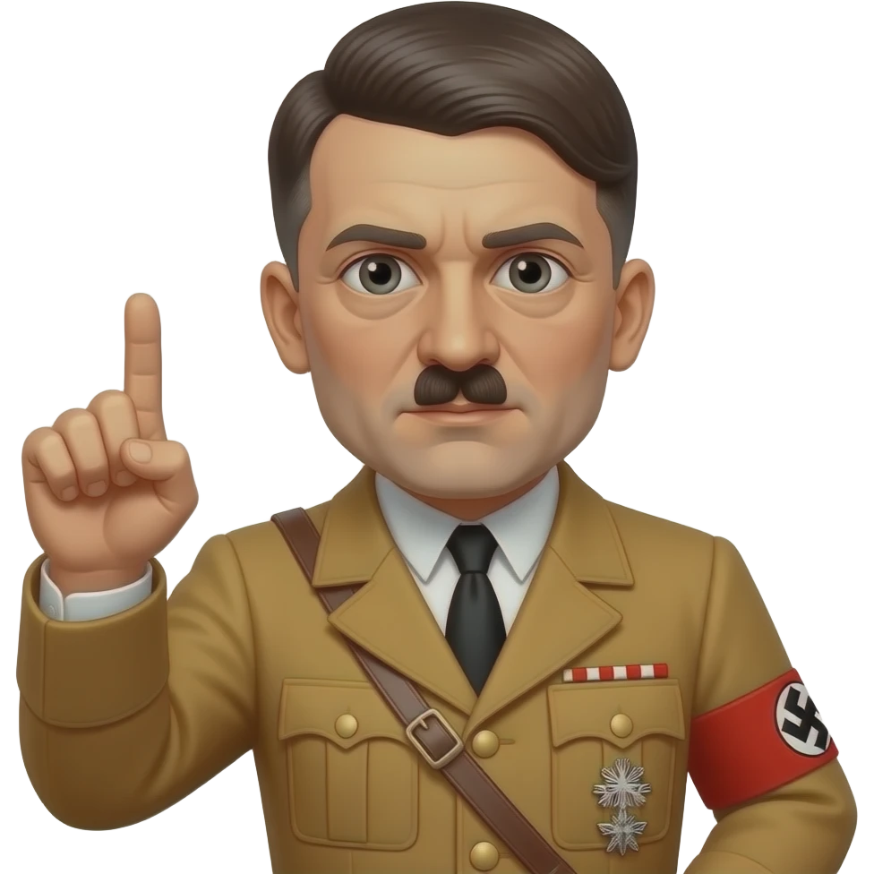 Hitler doing his move emoji
