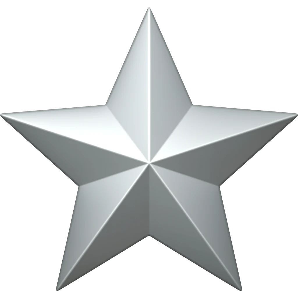 Crome silver star emoji emoji