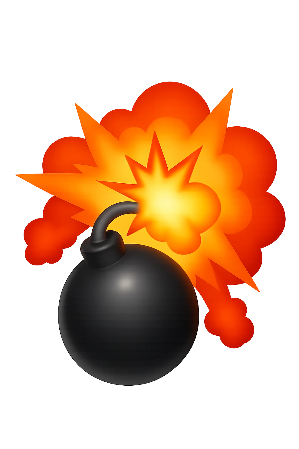 emoji stile iphone di una bomba che esplode emoji