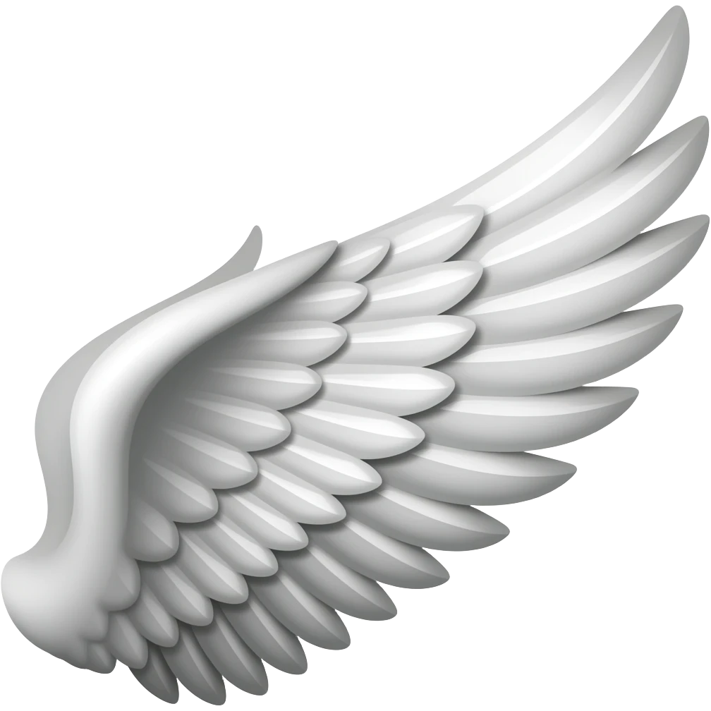 Create a left side angle wing emoji