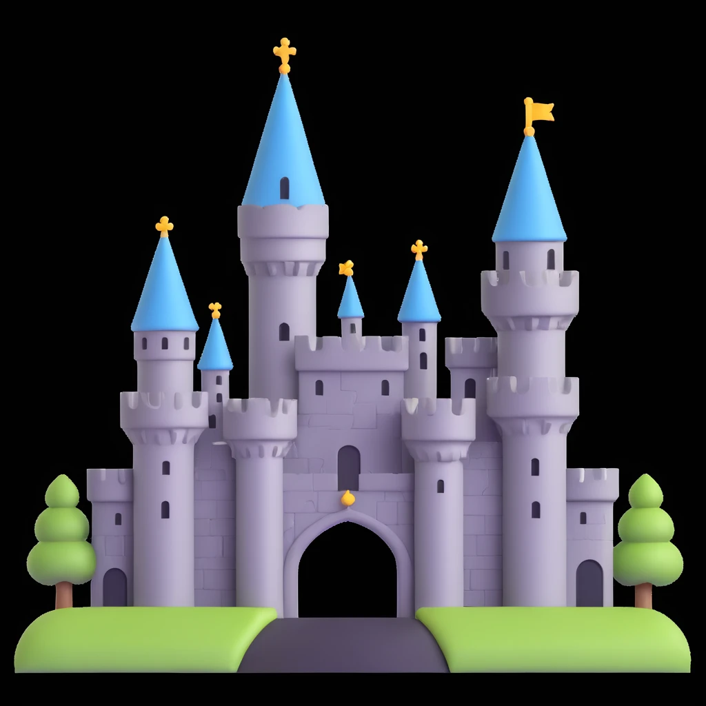 king and queen, castle background emoji