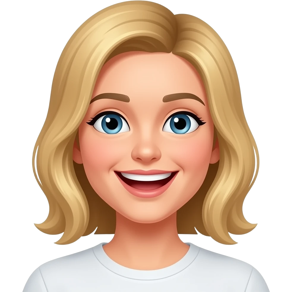 Risada con mechas rubias emoji