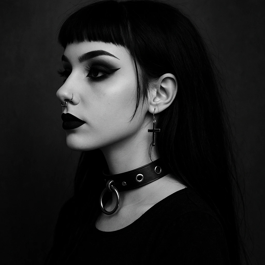 goth profile girl emoji