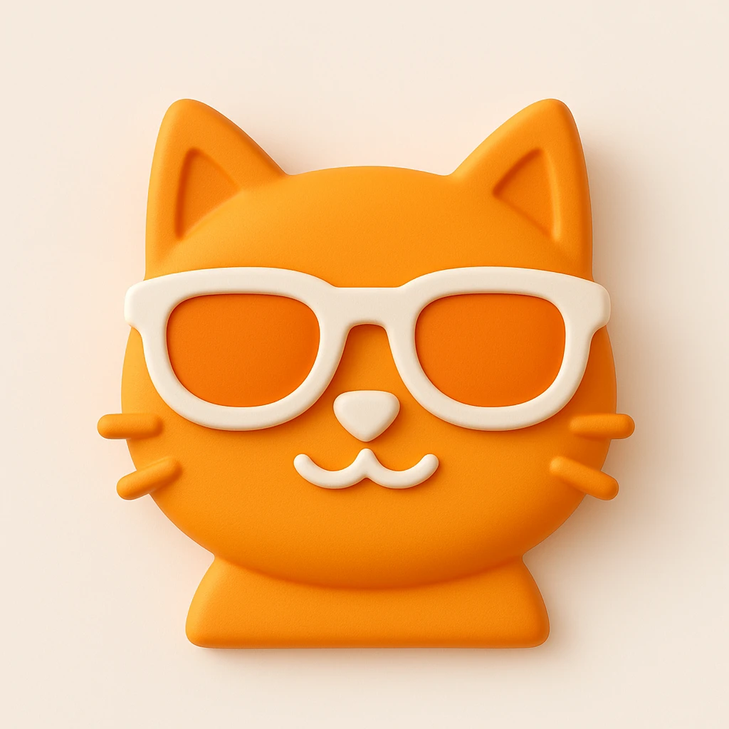 Cat wearing sunglasses emoji
