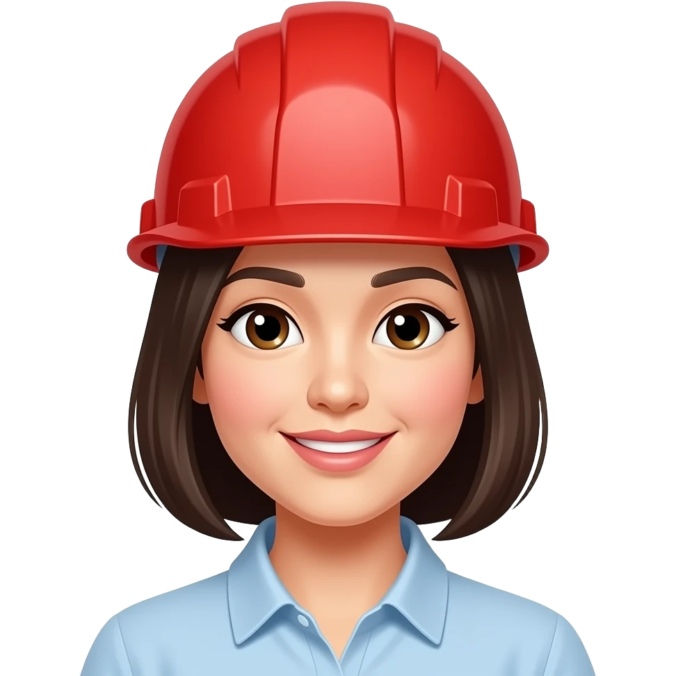 Asian Woman in construction red hat emoji