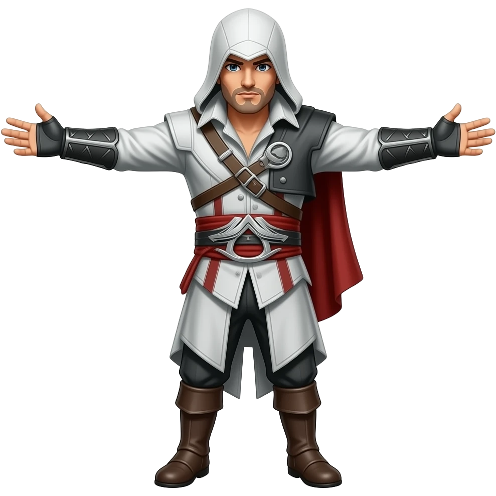 Ezio standing with arms spread emoji