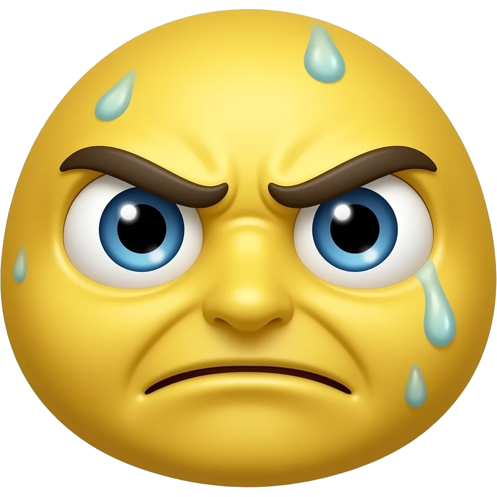 Make a image of a yellow emoji in a stress emoji