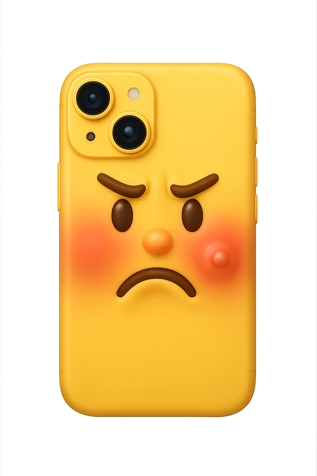 emoji 3d stile iphone di epidermide con rossore e brufolo emoji